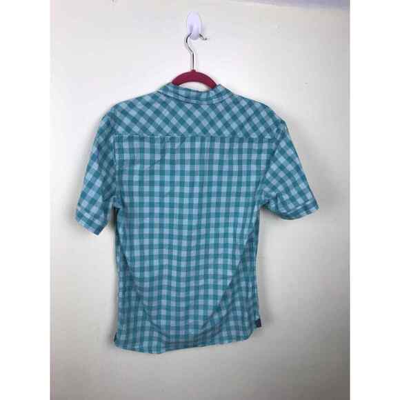 Lee Dungaree Mens Blue Collared Button Down Shirt Short Sleeve Small Plaid - Picture 7 of 8